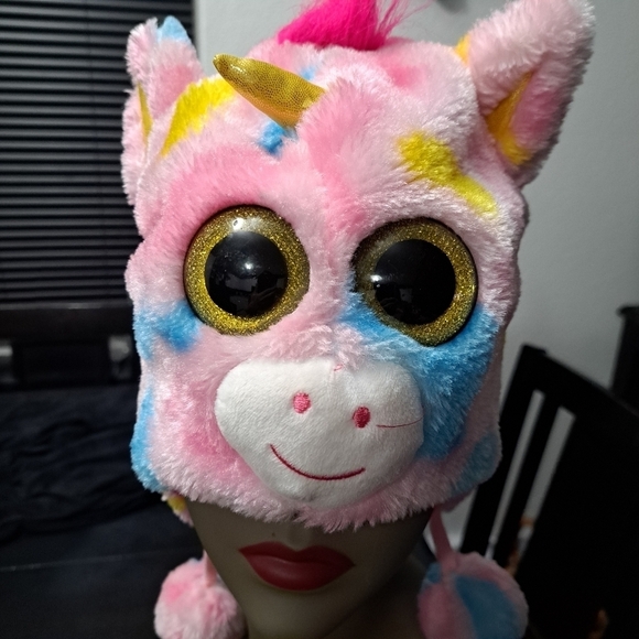 Ty Beanie Boo Wishful Unicorn Winter Plush Hat Size OSFM - Picture 3 of 7